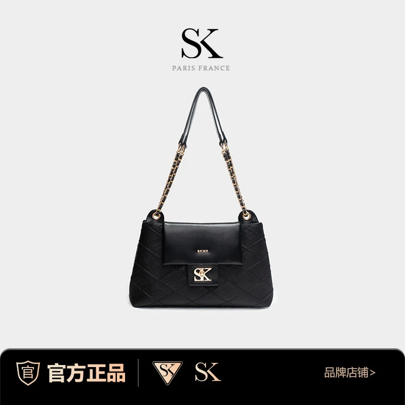 【苏晚晚定制】SK/秋冬季新款时尚百搭女士黑色腋下可斜挎链条包