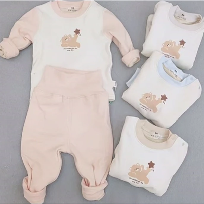 【萱氏】宝宝双层高腰肩扣套装-612278