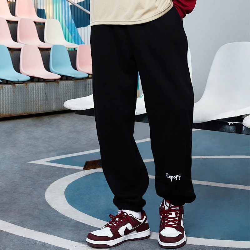 TIP-OFF美式篮球训练卫裤复古图案长裤跑步健身透气吸汗秋季男女