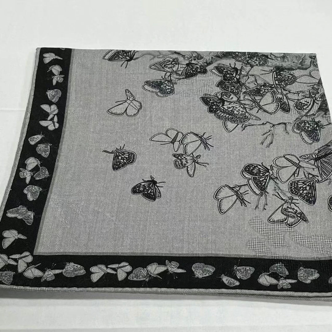 【70丝毛方巾-SM-70-M-6880】提花65cm丝巾气质时尚复古