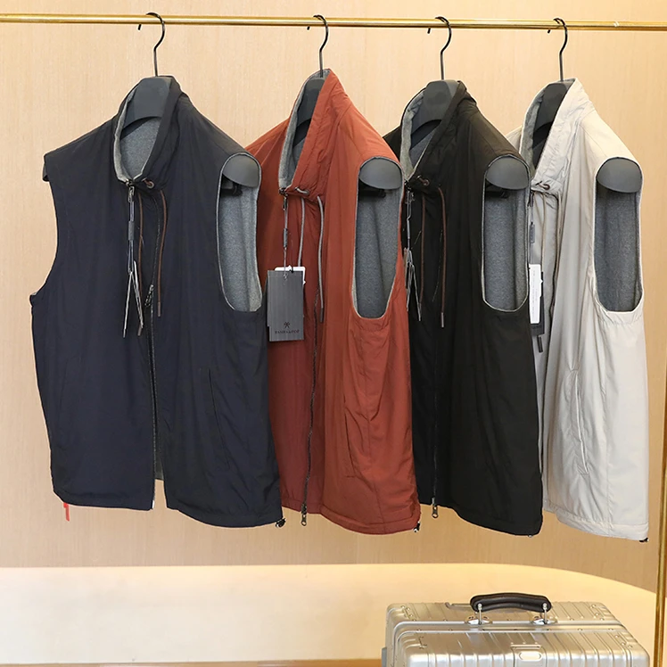 薄如蝉翼！轻奢高端！春秋季男时尚休闲马甲无袖上衣坎肩背心HB028