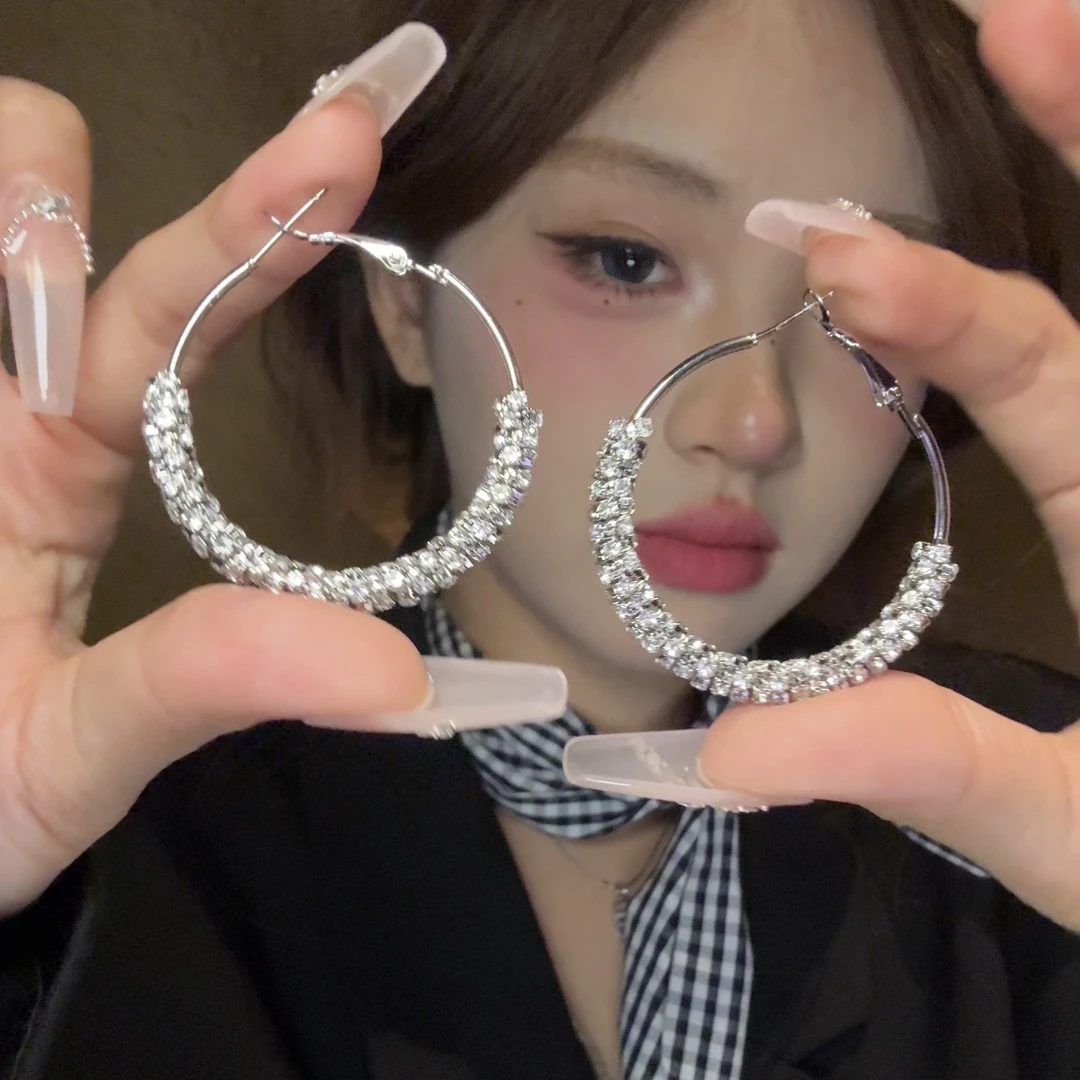 铜合金耳饰 个性设计感耳圈夸张圈圈新款潮耳环气质高级感耳饰女