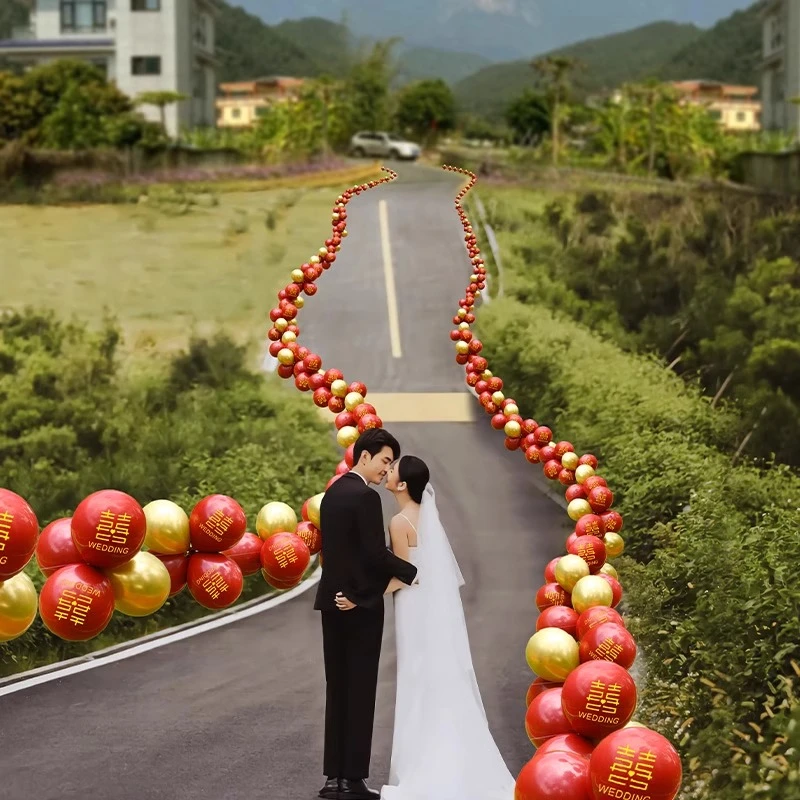 婚庆迎宾路边路引装饰农村结婚引路气球婚礼现场布置婚房用品大全