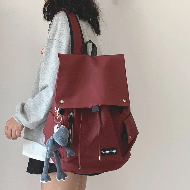 书包女高中大学生ins风森系潮牌百搭大容量双肩包女休闲旅行背包