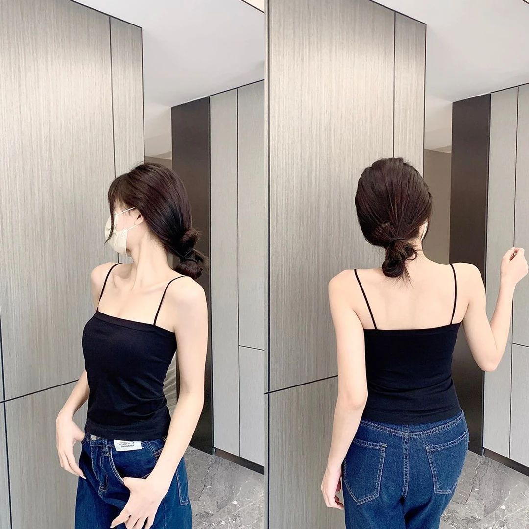 姜小姐微胖定制【WT578】吊带美背心女大码带胸垫托胸显瘦160斤