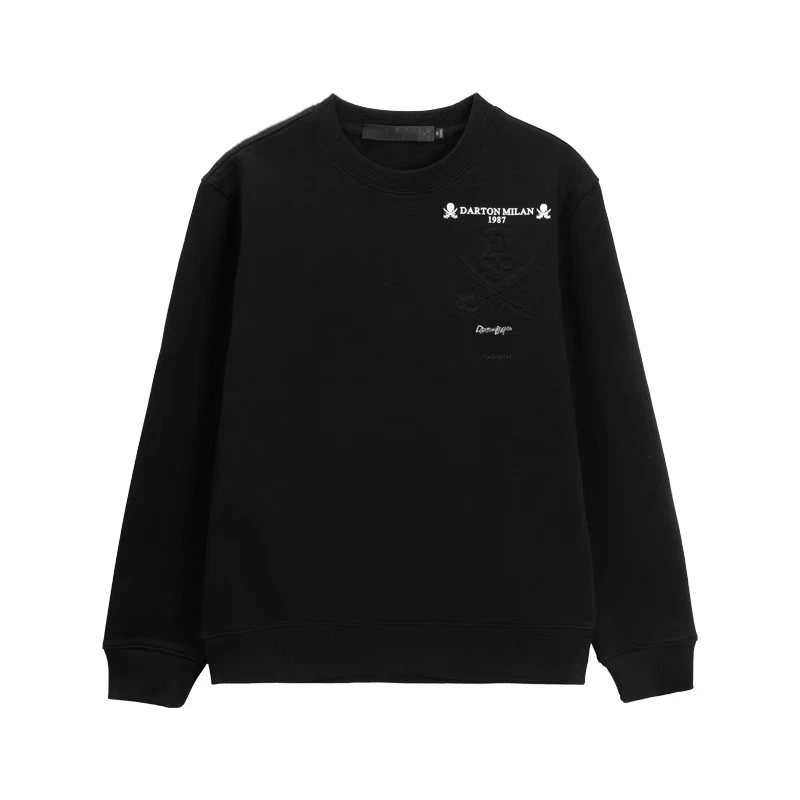 1DA双刀男士秋冬长袖加厚圆领套头卫衣24BFK534运动加绒时尚（2）