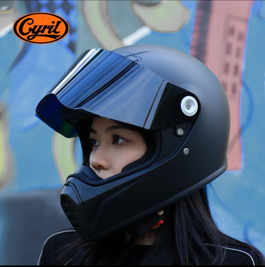 CYRIL 赛罗凉爽复古盔巡航哈雷摩托车头盔机车摩配3C认证防护全盔