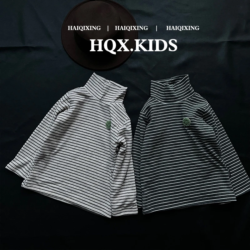 H aiqixing<织梦星>男童女童中性秋冬款套头打底衫高领毛衣