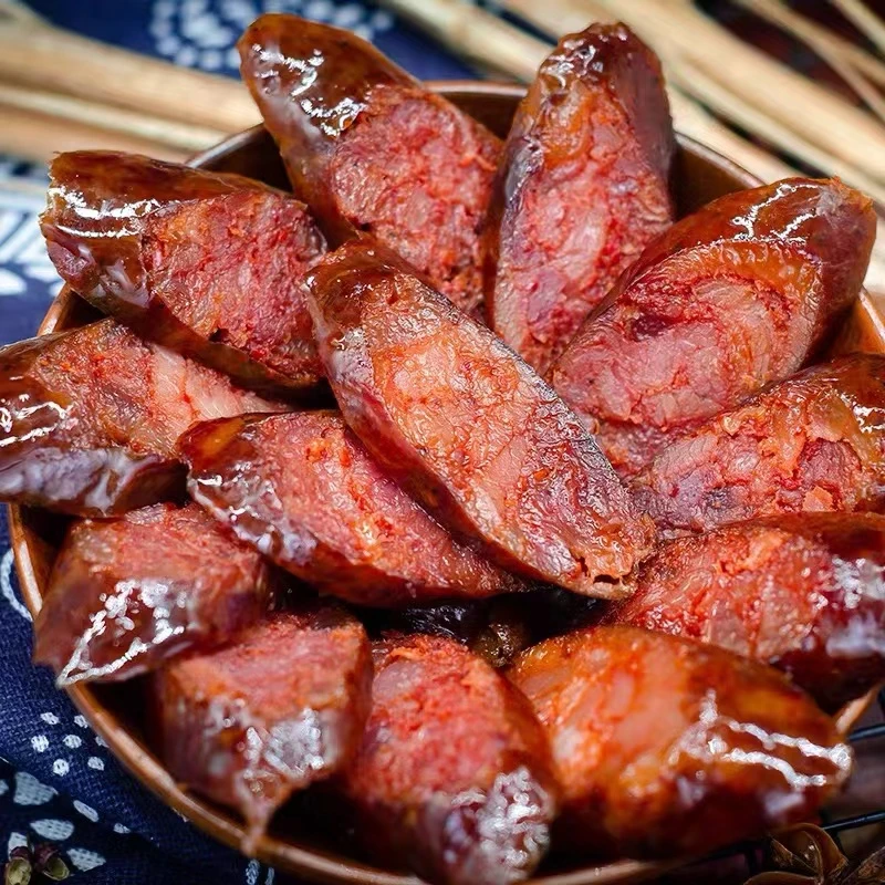 恩施土家烟熏腊香肠2斤装柏树枝熏制香肠麻辣味/原味
