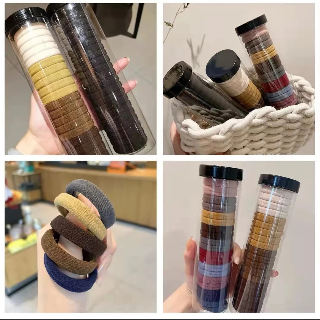 布艺发饰 9.9/40条高弹力耐用无缝皮筋不勒头发橡皮筋女扎头