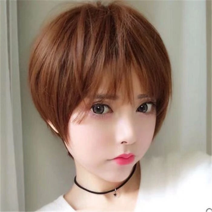 假发女全头套逼真短发可爱帅气自然短直发学生个性男发减龄bobo头