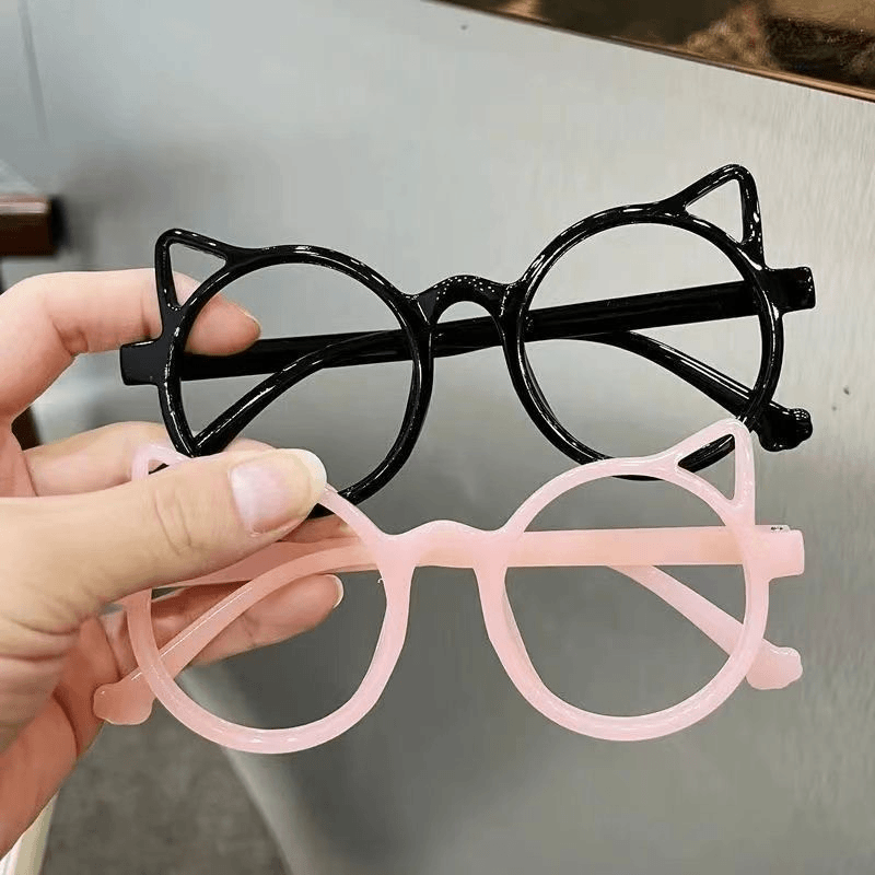 儿童眼镜架装饰拍照少萝饰品高颜值小猫耳朵时尚大框眼镜女童公主