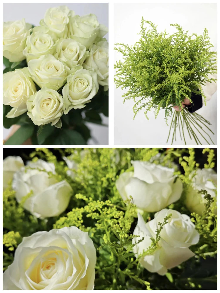 【鲜花组合】白雪山10支➕黄莺10支