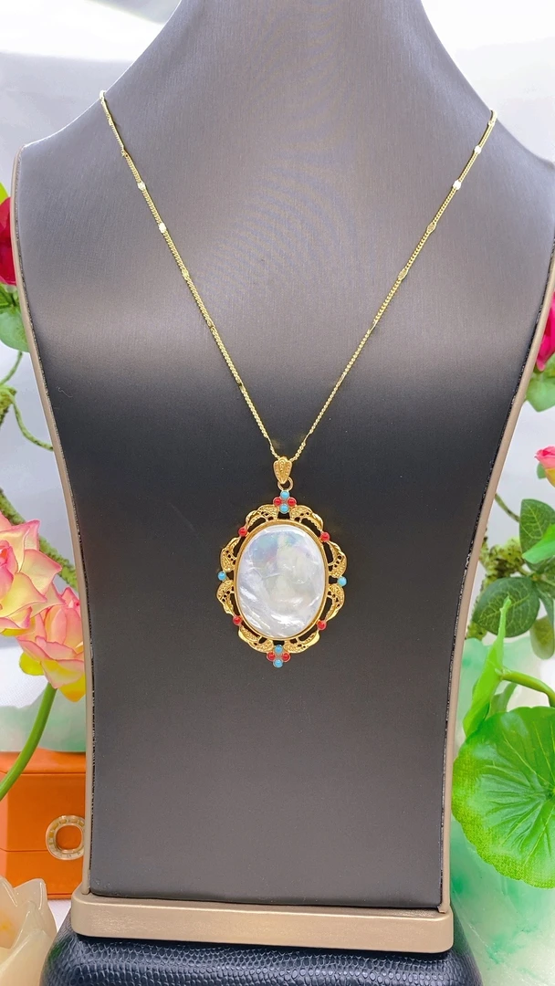 铜合金贝壳吊坠 新款【039】时尚轻奢简约百搭经典精美坠链贝壳