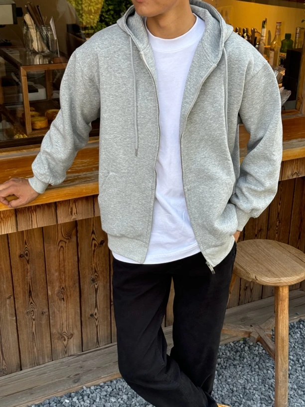 BEIER高品质秋冬五色420G重磅休闲运动宽松拉链帽衫男女同款百搭