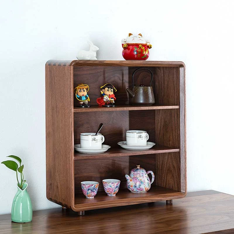 北美黑胡桃三喜展示柜