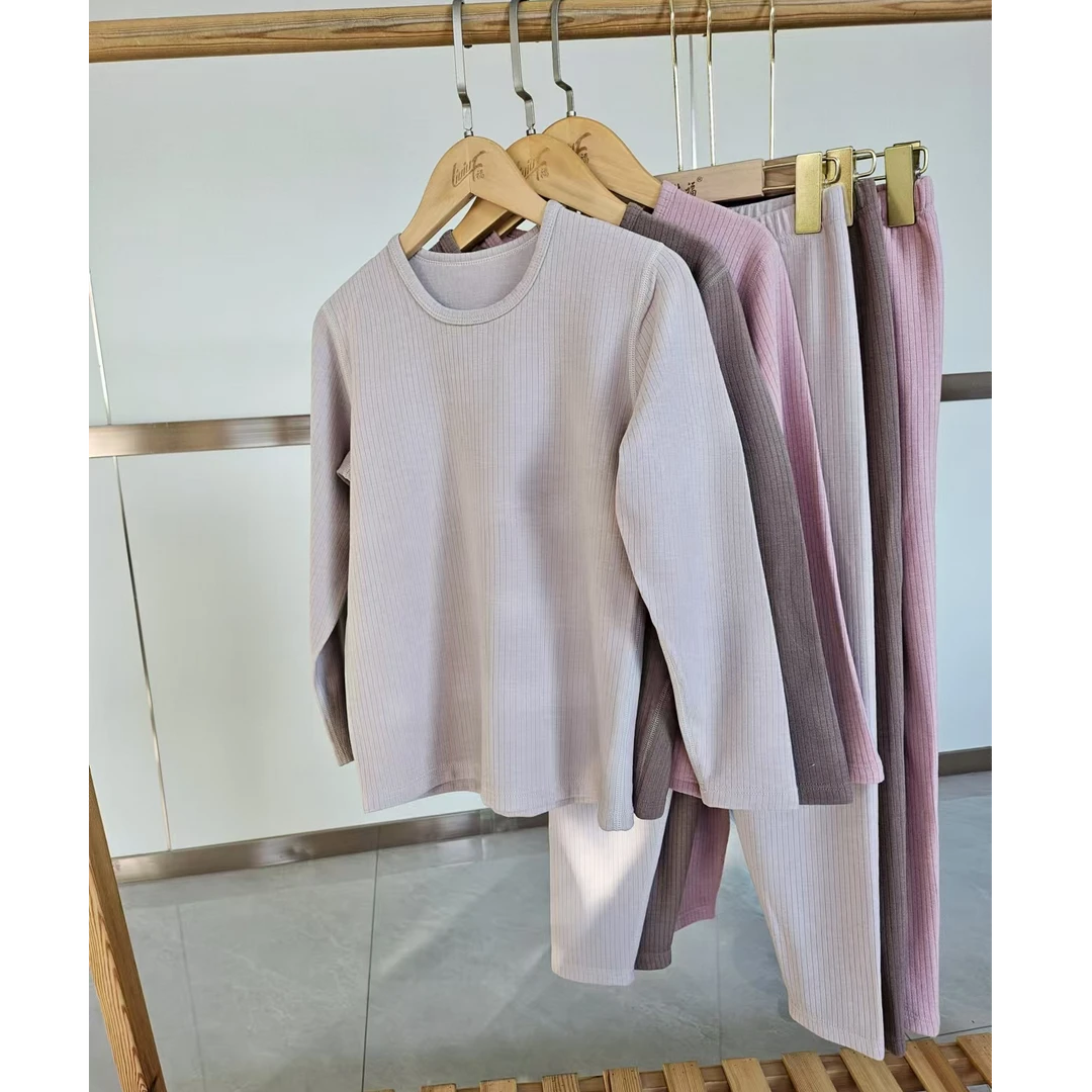 儿童德绒保暖内衣冬男童女童秋衣秋裤亲子中大童保暖宝宝套装加绒