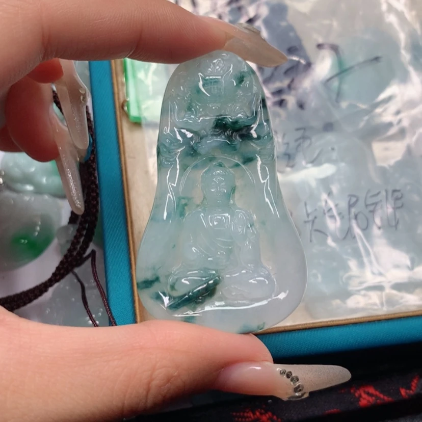 【闪购商品】翡翠颈饰未镶嵌阿弥陀佛吊坠