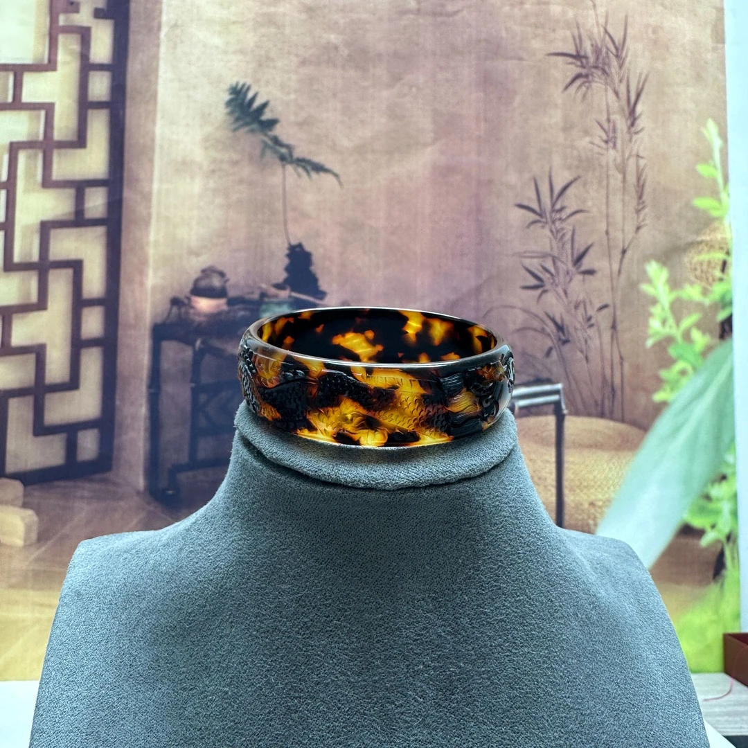 非金属珐琅手镯 【沐言严选】龙凤呈祥雕刻A30（备注圈口，默认发58）