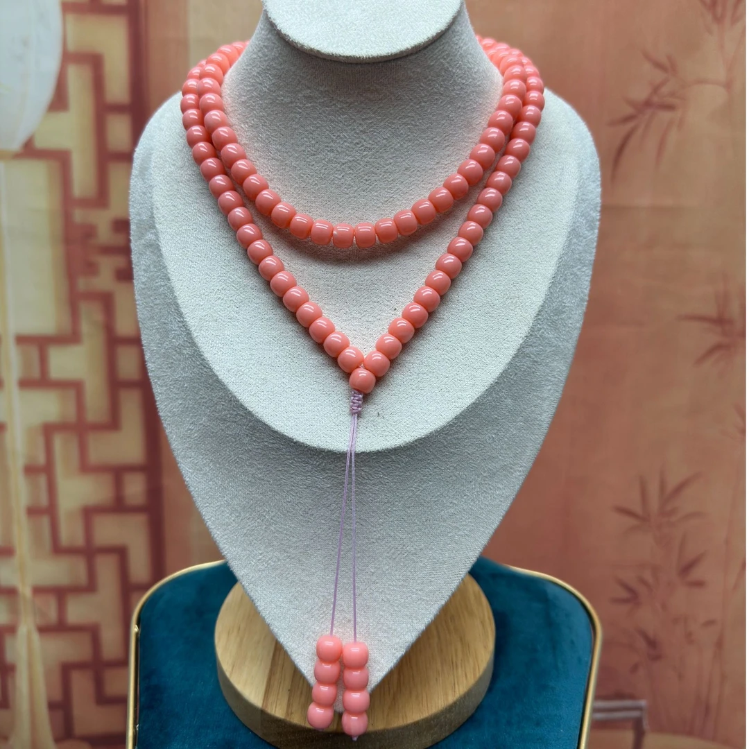 【沐言优选】孩儿面9m老型珠108颗毛衣链A397