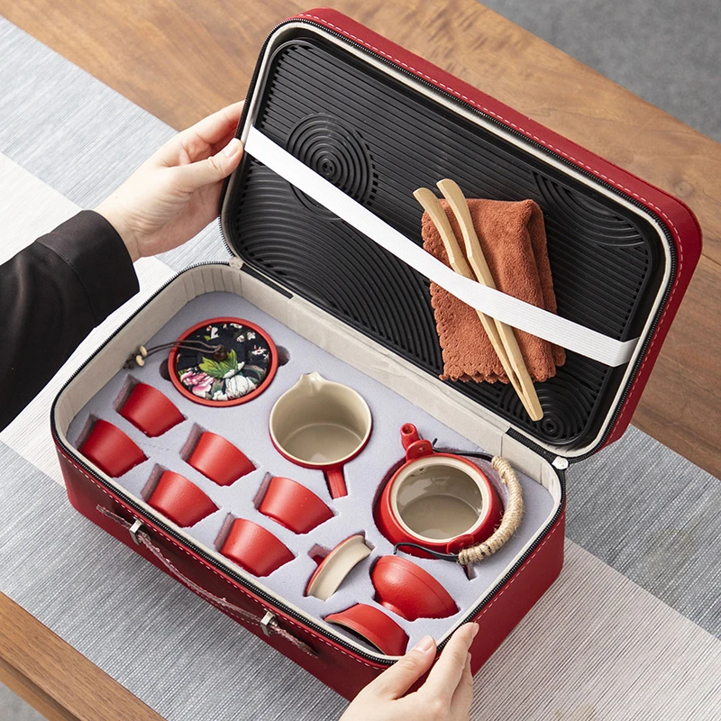 礼物送新人红色茶具套装闺蜜订婚礼品送新娘实用新婚三八女神节