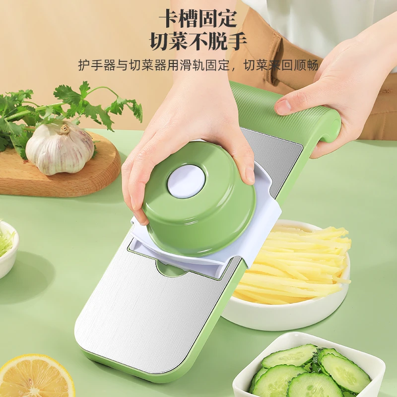 家用土豆丝切丝器不锈钢多功能厨房大蒜萝卜切菜切片机擦刨丝神器