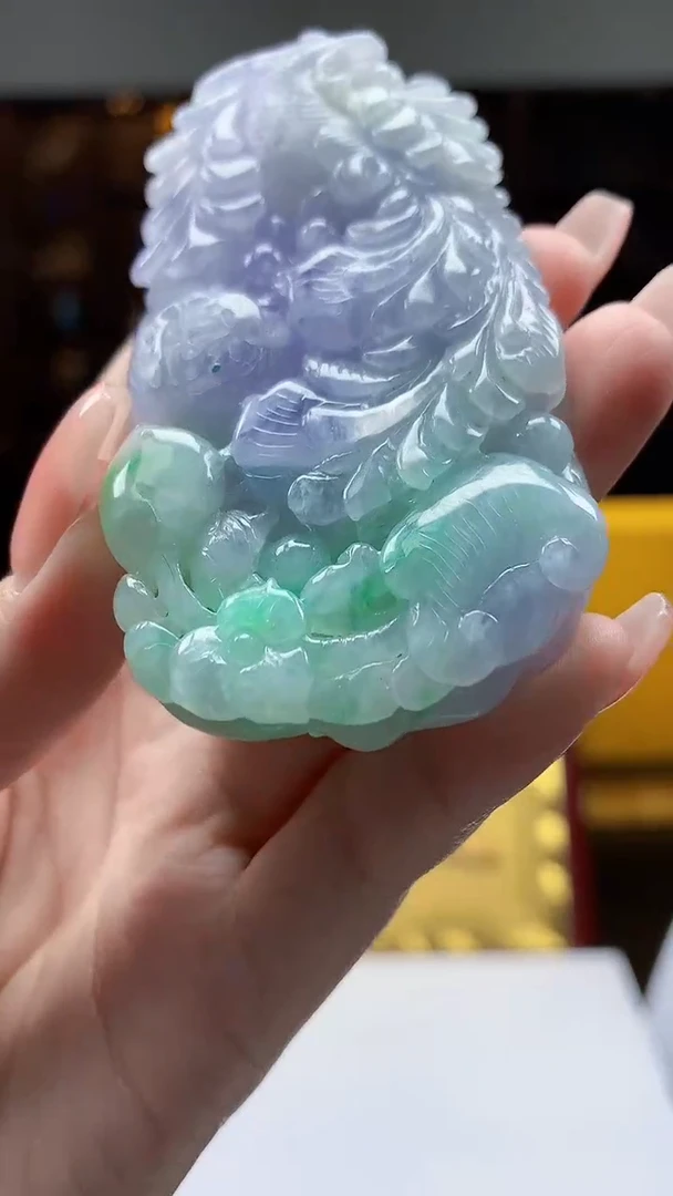 【闪购商品】定制翡翠未镶嵌8035jj-毛货挂件74