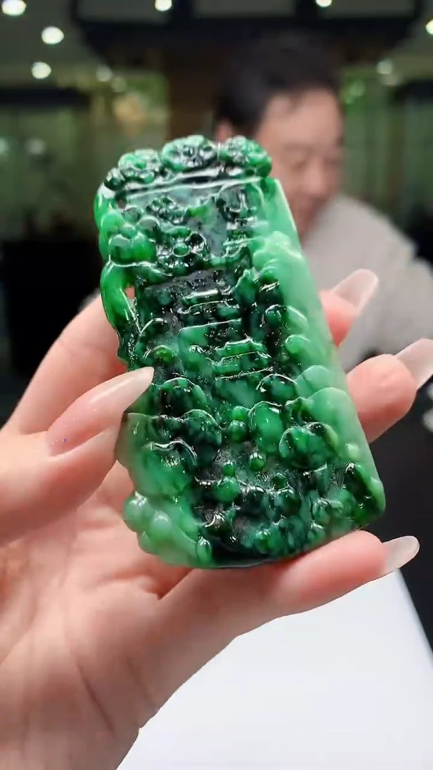 【闪购商品】定制翡翠未镶嵌8024jj-毛货挂件87