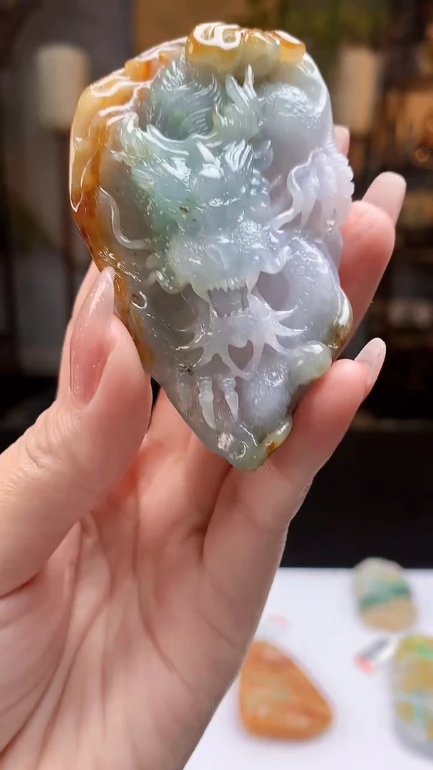 【闪购商品】定制翡翠未镶嵌8024jj-毛货挂件63