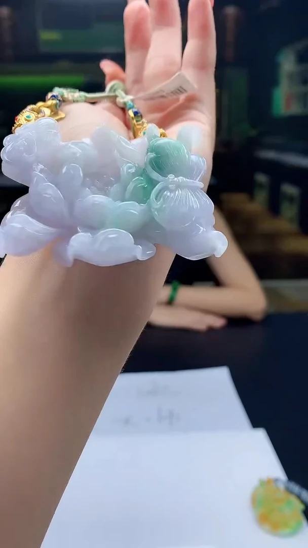 【闪购商品】定制翡翠未镶嵌8028jj-毛货挂件57