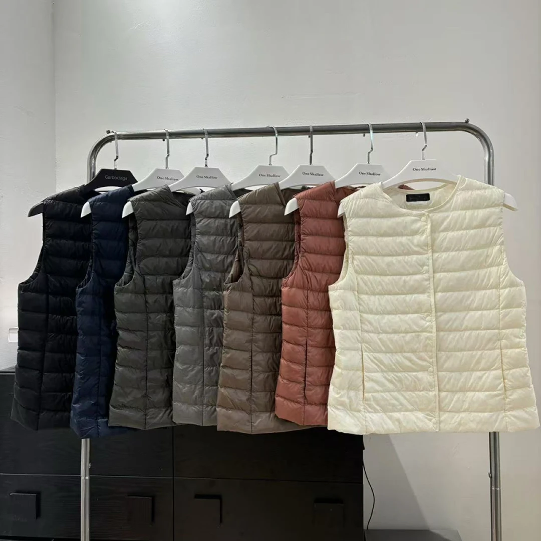 秋冬百搭时尚保暖内胆轻薄羽绒马甲4719