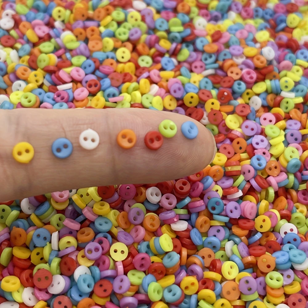 4毫米迷你圆形纽扣混装彩色玩偶服装纽扣适合BJD普利普伊姆达娃娃