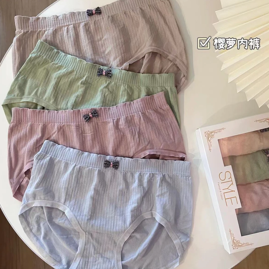 叙旧姑嫂推荐 四条装小内裤 舒服弹力樱萝 内裤