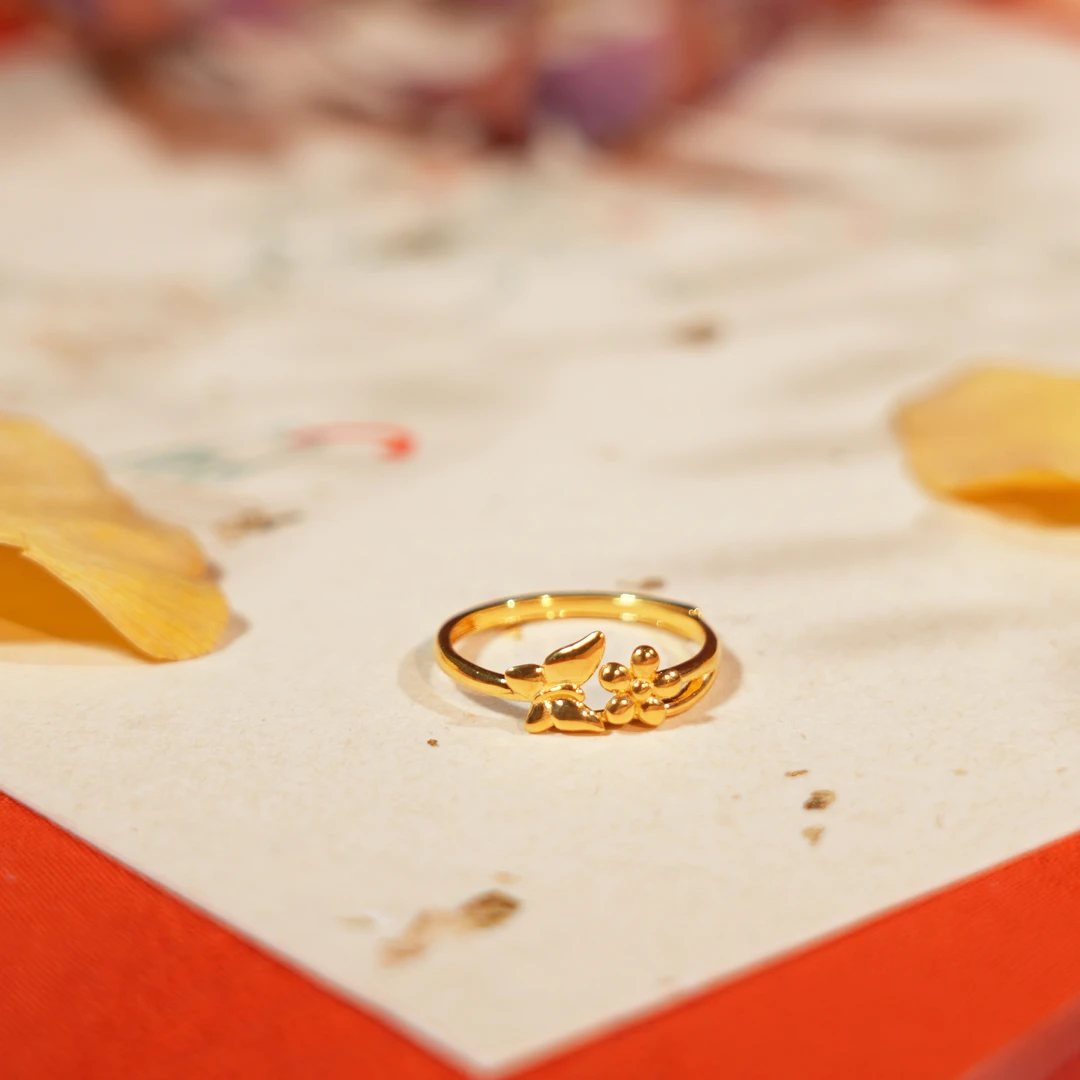 吉珂【婵致】足金999轻奢小众百搭戒指