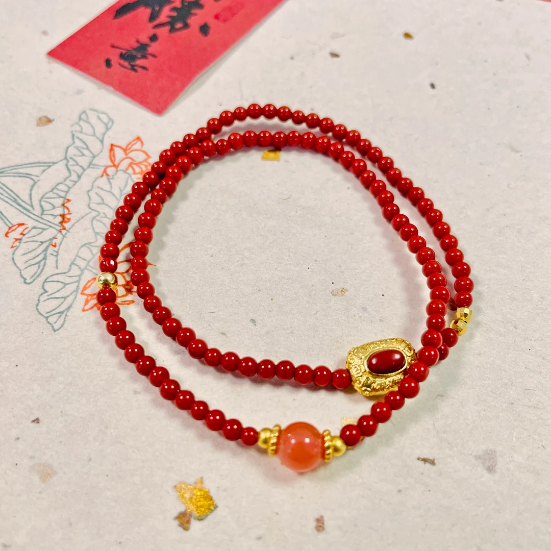 吉珂【时颂】南红多层手串轻奢多层时尚复古