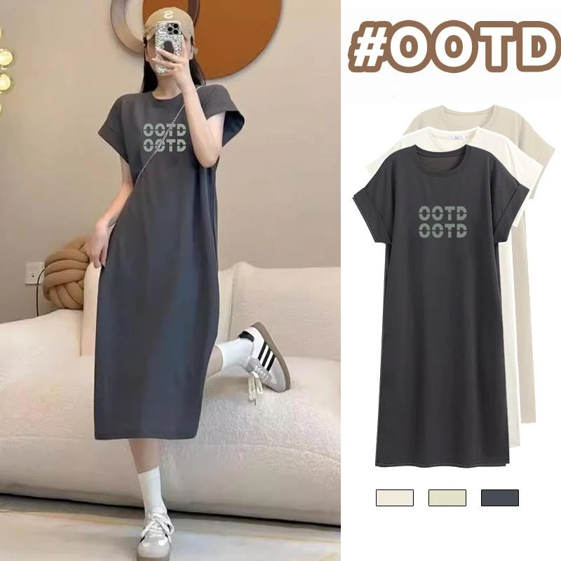 【梦梦妈】孕妇装夏季连衣裙短袖上衣宽松中长款裙子百搭显瘦T桖裙