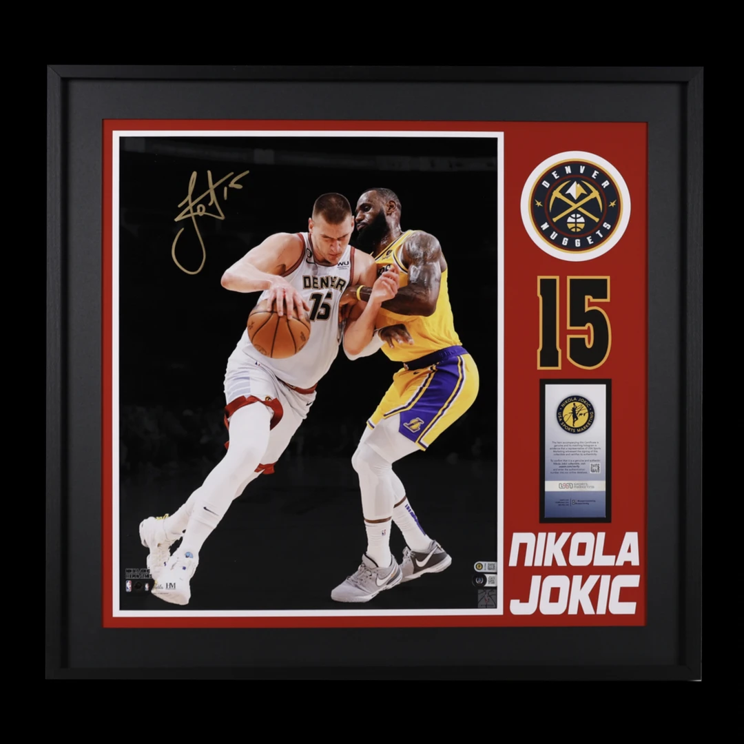 约基奇亲签20寸海报照片装裱版