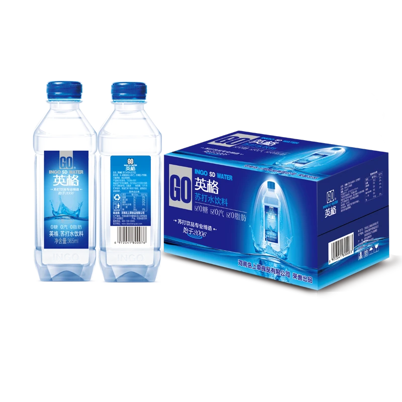 英格蓝瓶原味苏打水365ml*24瓶装弱碱性水0糖0卡无糖无汽