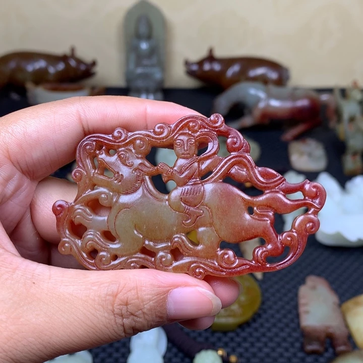 和田玉把件未镶嵌开*子