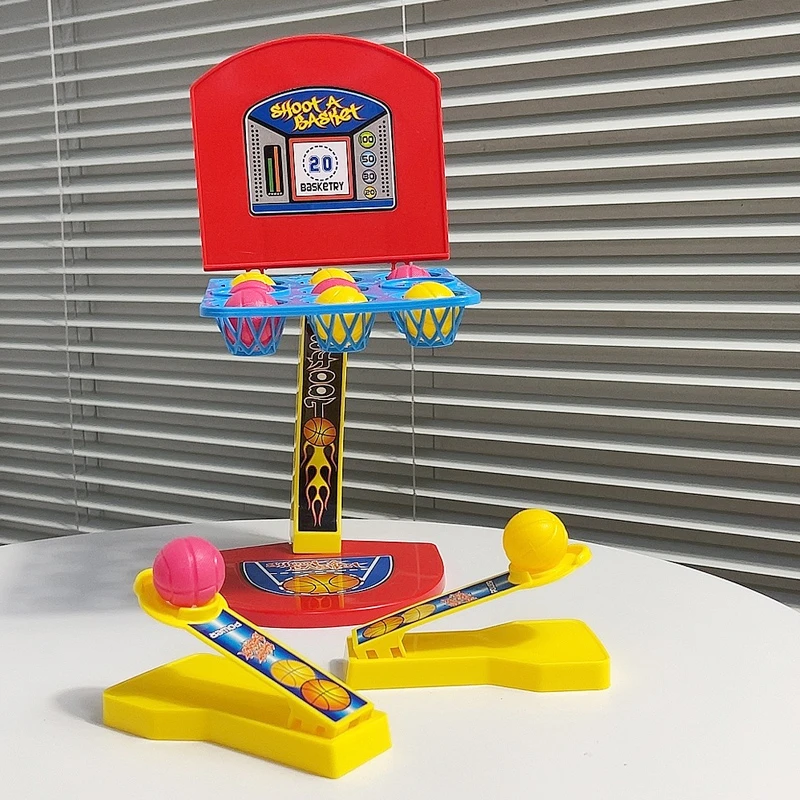 手指桌面投篮机迷你弹射篮球创意儿童益智亲子玩具三子棋互动桌游