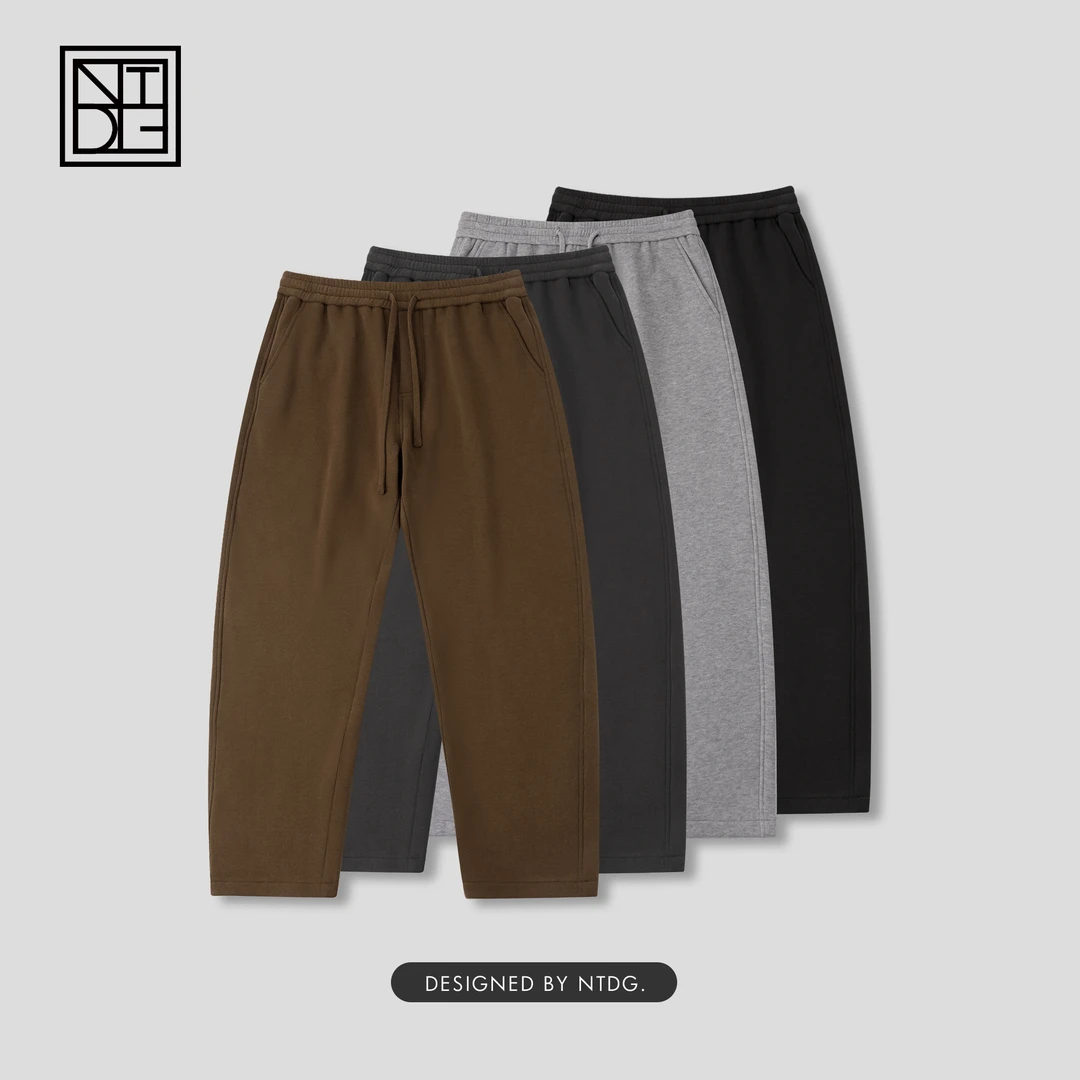 冬季加绒加厚糯米绒纯色简约百搭卫裤88168