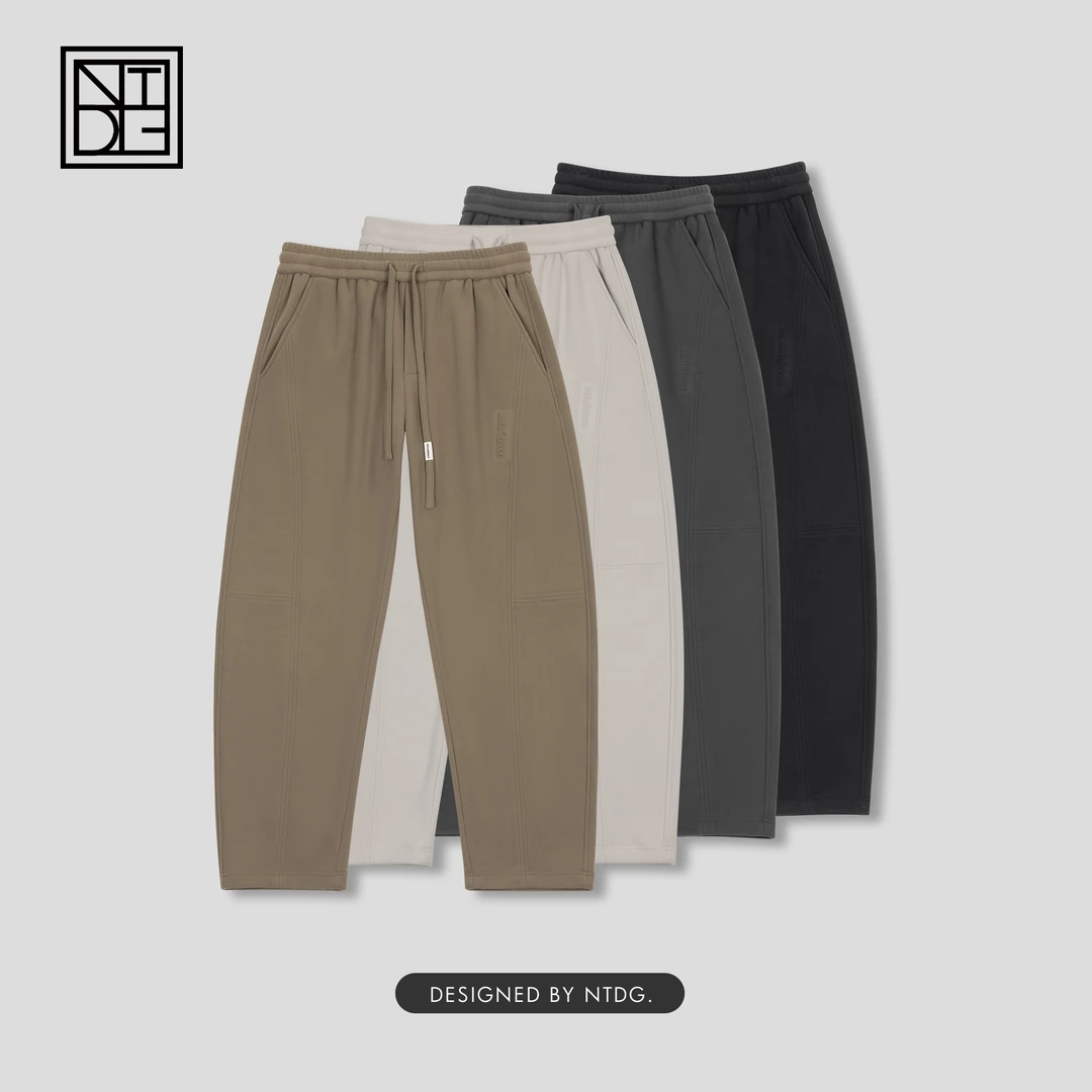 冬季立体剪裁钢印字母防风保暖休闲卫裤9W0806