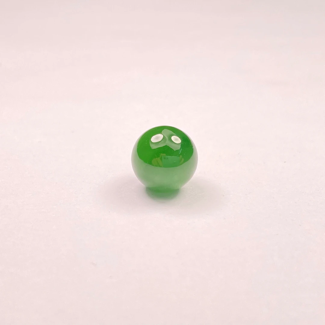 8-12㎜俄罗斯碧玉菠菜绿单珠配珠顶珠腰珠隔珠配珠DIY菩提佛珠手串