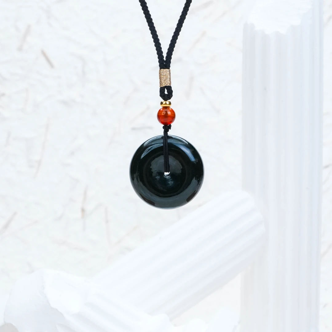 Y-503 青玉平安扣吊坠30mm