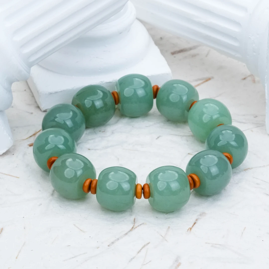 SC-096 东陵玉多宝手串 珠径17mm