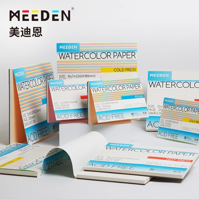 MEEDEN美迪恩水彩本全棉随身美术生绘画水彩纸速写素描本儿童涂色