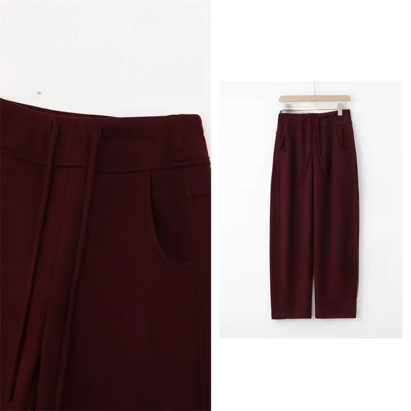 【不补差价】750克暖柔双羊 绒蚕 丝加厚保暖高弹力镰刀梧桐裤Y7058