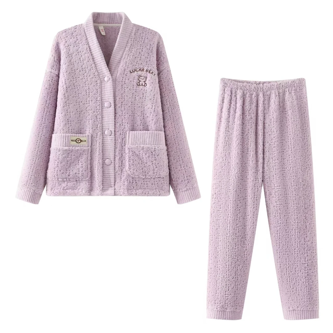 罗宾汉-情侣款秋冬加绒保暖自发热润肤家居服套装