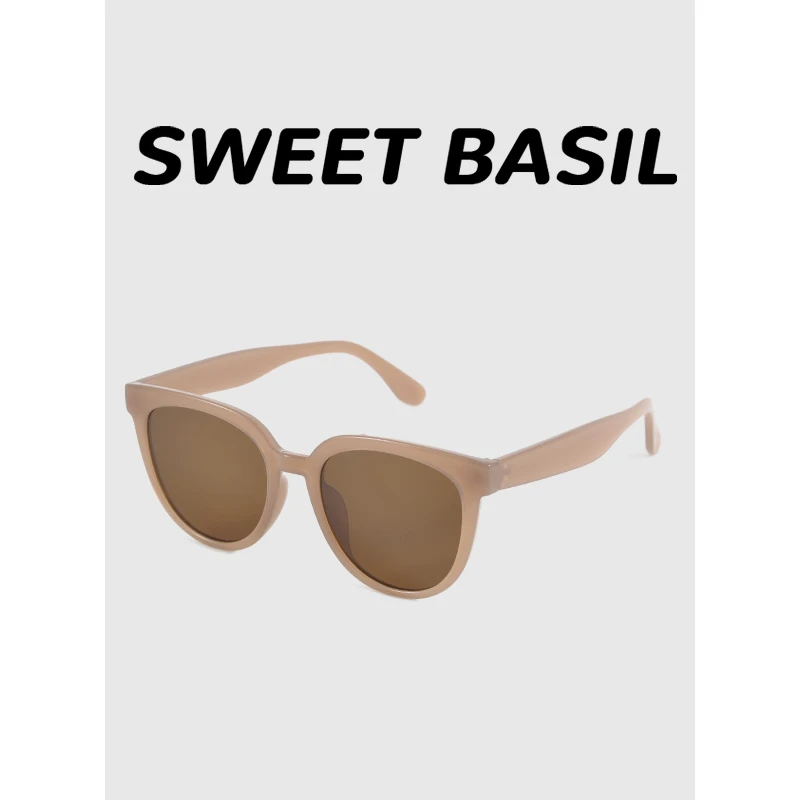 Sweet basil/紫淑复古圆框墨镜太阳镜潮流时尚网红夏季舒适百搭
