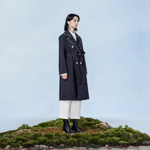 【米儿精选】ZHUCHONGYUN时尚设计师款风衣外套